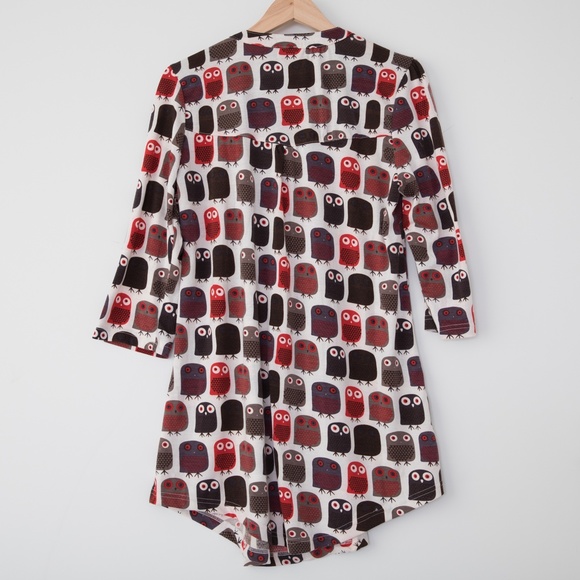 Reborn Owl Print Tunic Blouse - Picture 3 of 12